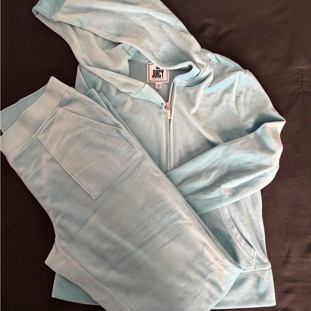 Juicy Couture Blue Velour Tracksuit